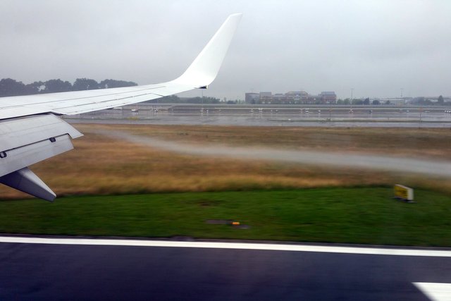 Touching down in Belgium.