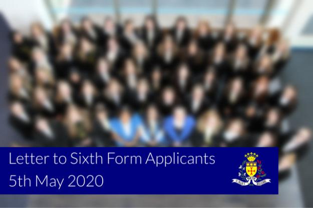 Letter to Sixth Form Applicants